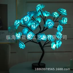 image-Nordic ins handmade rose tree lamp wholesale rose flower bedroom gift night table lamp decorative lamp led string light