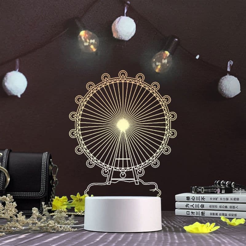 image-3d night light three-dimensional creative plug-in cartoon jellyfish usb table lamp acrylic diy custom event net red gift