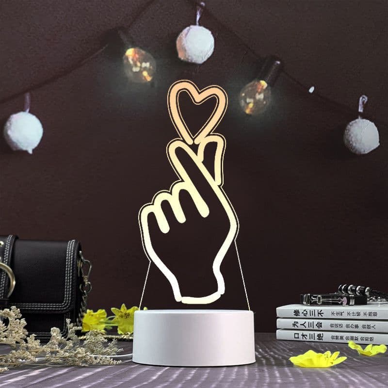 image-3d night light three-dimensional creative plug-in cartoon jellyfish usb table lamp acrylic diy custom event net red gift