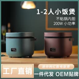 image-Mini rice cooker small 1-2 people rice cooker household single kitchen small household appliances a gift