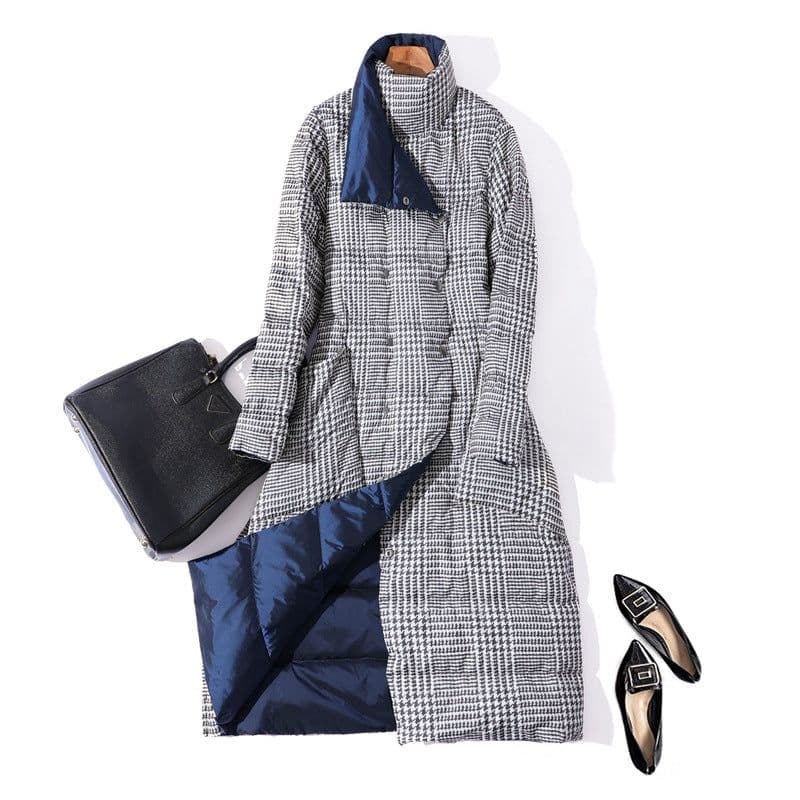 image-2020 Women Winter Coat Stand Collar White Duck Down Inner Women Light Long Jacket Coat Women Coat Casaco Feminino Parkas