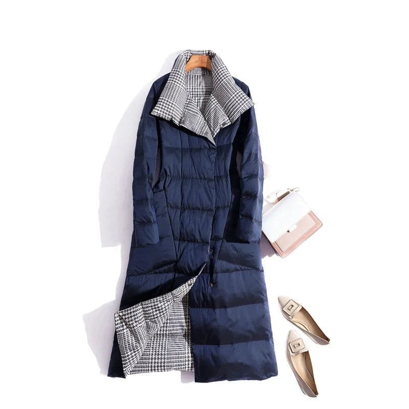 image-2020 Women Winter Coat Stand Collar White Duck Down Inner Women Light Long Jacket Coat Women Coat Casaco Feminino Parkas
