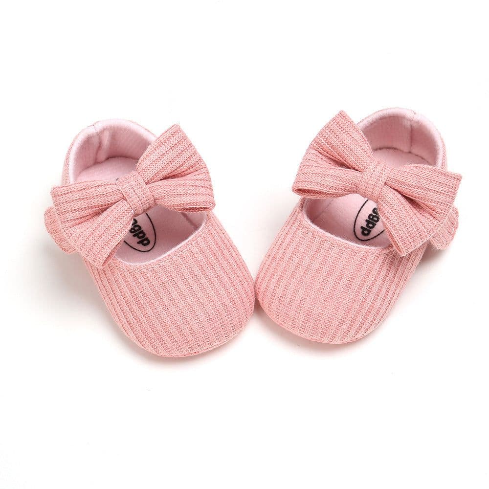 image-Spring and Autumn 0-1 year old woolen bow baby princess shoes toddler shoes baby shoes 1933