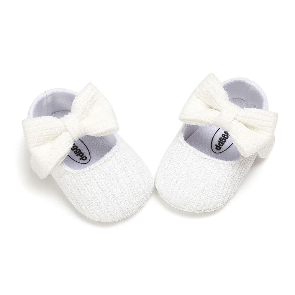 image-Spring and Autumn 0-1 year old woolen bow baby princess shoes toddler shoes baby shoes 1933