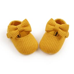 image-Spring and Autumn 0-1 year old woolen bow baby princess shoes toddler shoes baby shoes 1933