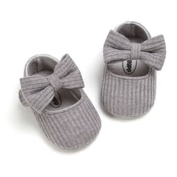 image-Spring and Autumn 0-1 year old woolen bow baby princess shoes toddler shoes baby shoes 1933