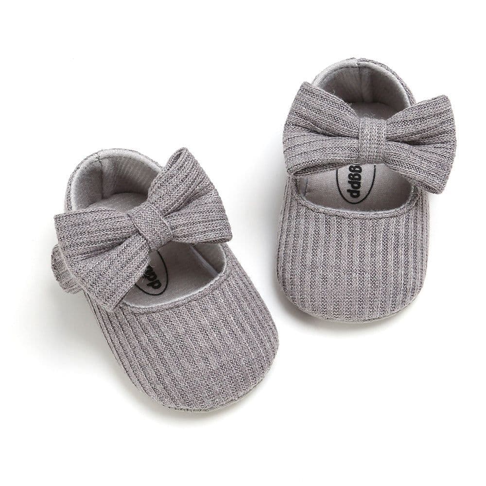 image-Spring and Autumn 0-1 year old woolen bow baby princess shoes toddler shoes baby shoes 1933