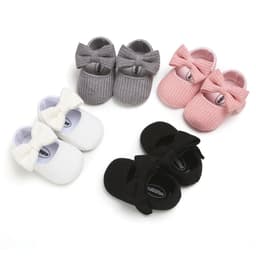 image-Spring and Autumn 0-1 year old woolen bow baby princess shoes toddler shoes baby shoes 1933