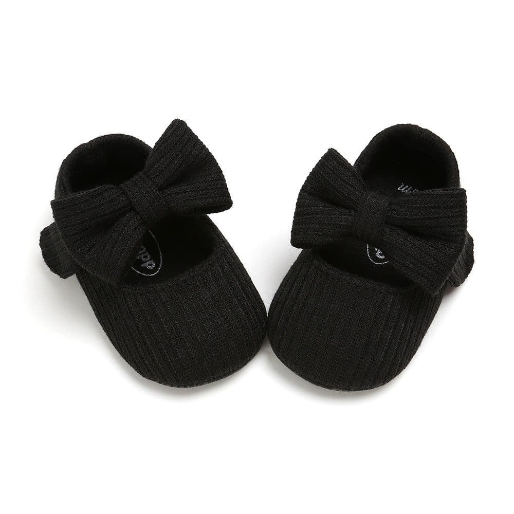 image-Spring and Autumn 0-1 year old woolen bow baby princess shoes toddler shoes baby shoes 1933
