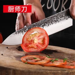 image-Forged kitchen knife chef's knife meat cutting boning knife household gift kitchen slicing stainless steel knives ladies knives
