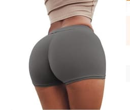image-High Waist Stretch Fitness Yoga Gym Shorts Seamless Short Scrunch Butt