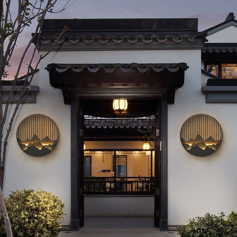 image-Outdoor wall lamp rainproof staircase aisle simple exterior wall lamp garden lamp balcony wall lamp hallway lamp new Chinese style