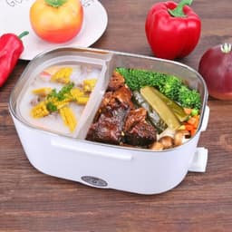 image-Manufacturers electric heating insulation heating car lunch box home car dual-use two-in-one plastic stainless steel plug-in home appliances gifts