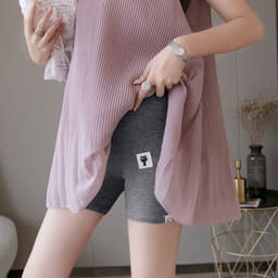 image-Factory wholesale 2021 pregnant women summer new three-point leggings 3 points kitten modal maternity pants