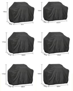 image-Cross-border spot BBQ grill cover 210d Oxford cloth waterproof, dustproof and sunscreen BBQ cover