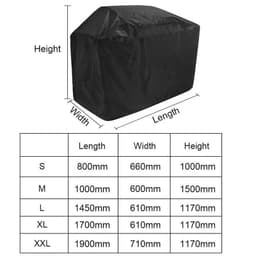 image-Cross-border spot BBQ grill cover 210d Oxford cloth waterproof, dustproof and sunscreen BBQ cover
