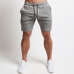 image-Amazon new men's large size light board sports shorts fitness solid color pants casual five-point sports pants