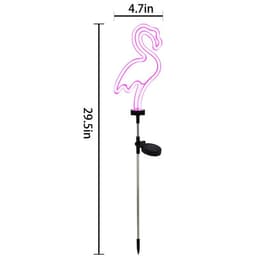 image-Cross-border outdoor solar flamingo neon light lawn light garden ground plug light garden decorative light factory direct sales