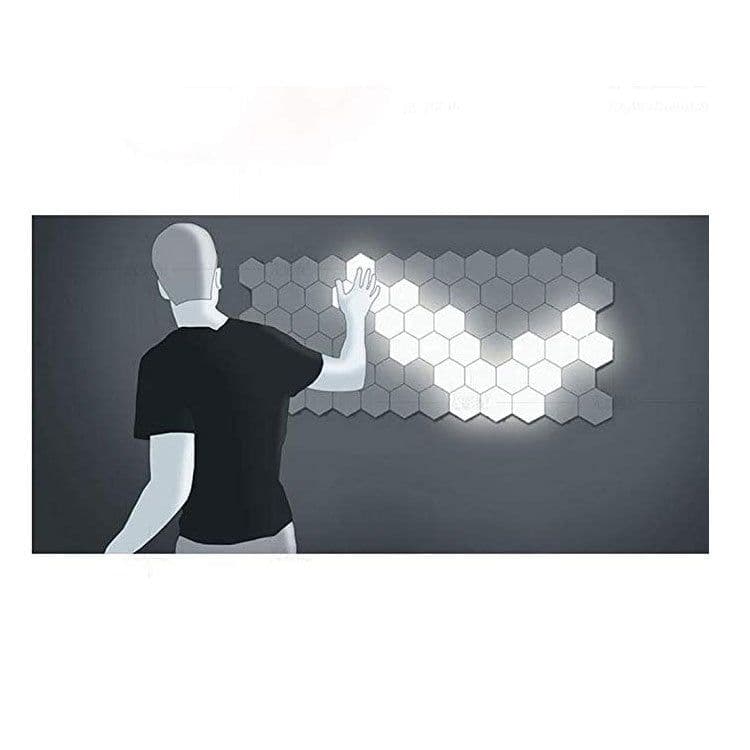 image-Quantum Combination Splicing Wall Light Smart Touch Sensor Light LED Honeycomb Aisle Bedroom Background Quantum Light