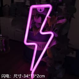 image-Amazon cross-border explosion of LED neon lights with lightning love shape lights Christmas bar decoration lights