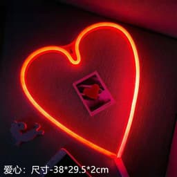 image-Amazon cross-border explosion of LED neon lights with lightning love shape lights Christmas bar decoration lights
