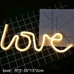 image-Amazon cross-border explosion of LED neon lights with lightning love shape lights Christmas bar decoration lights