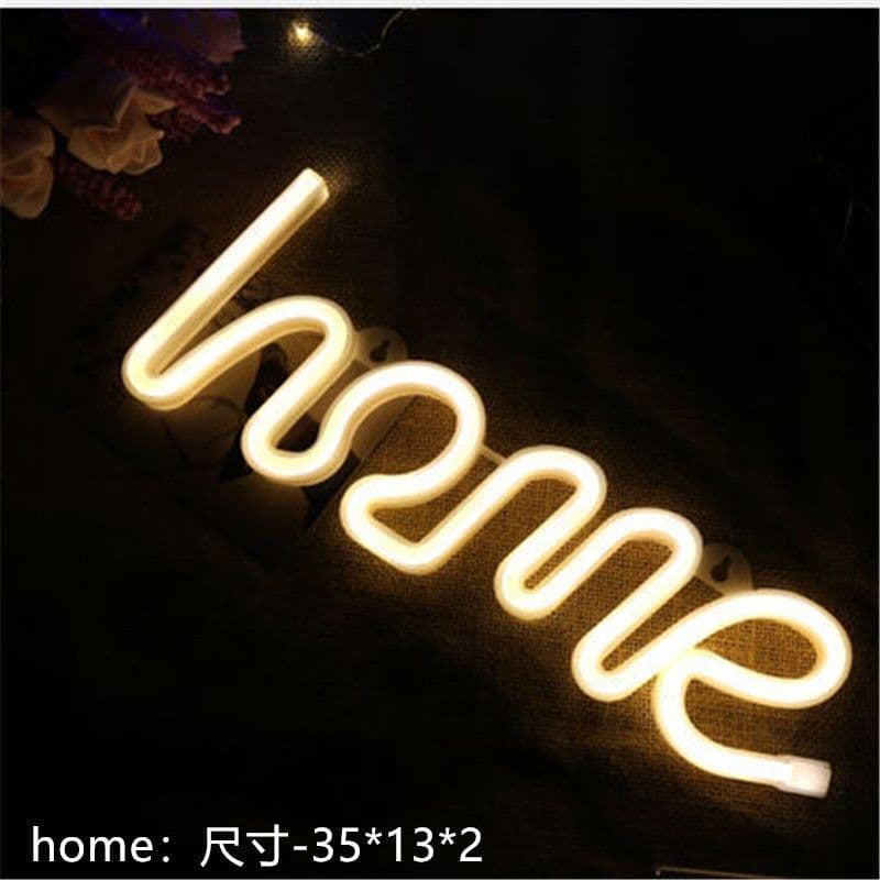 image-Amazon cross-border explosion of LED neon lights with lightning love shape lights Christmas bar decoration lights