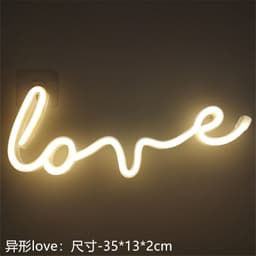 image-Amazon cross-border explosion of LED neon lights with lightning love shape lights Christmas bar decoration lights