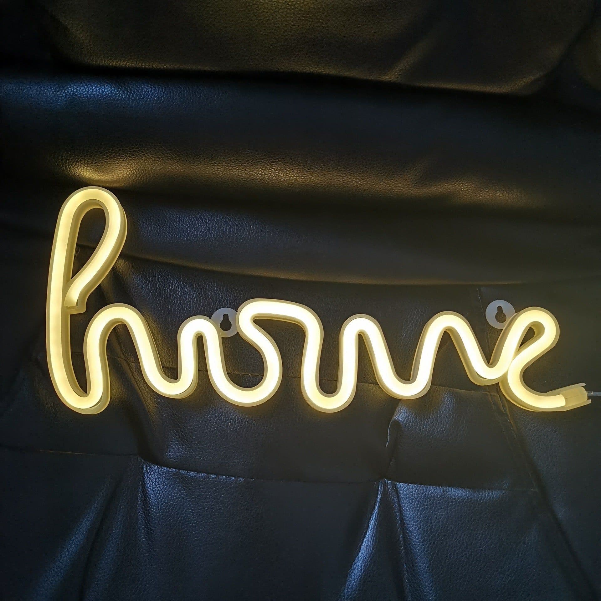 image-Amazon cross-border explosion of LED neon lights with lightning love shape lights Christmas bar decoration lights