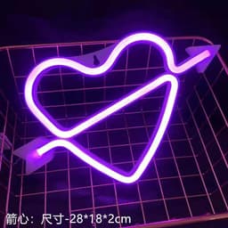 image-Amazon cross-border explosion of LED neon lights with lightning love shape lights Christmas bar decoration lights