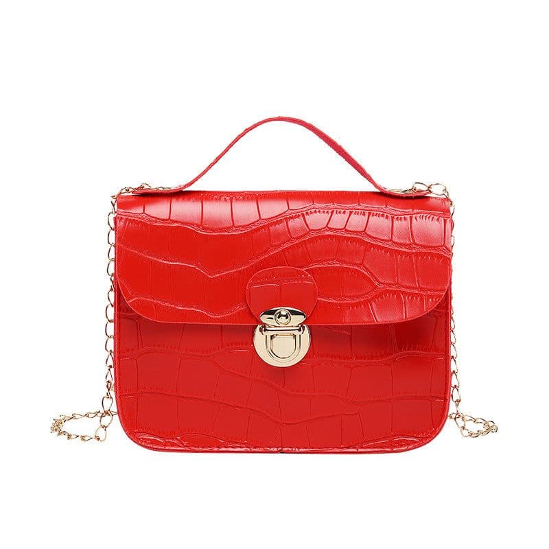 image-Factory direct women's bag 2020 new trend fashion women's shoulder bag crocodile pattern ladies messenger chain small bag