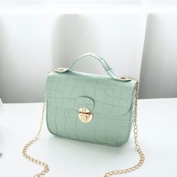image-Factory direct women's bag 2020 new trend fashion women's shoulder bag crocodile pattern ladies messenger chain small bag