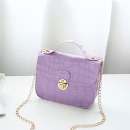 image-Factory direct women's bag 2020 new trend fashion women's shoulder bag crocodile pattern ladies messenger chain small bag