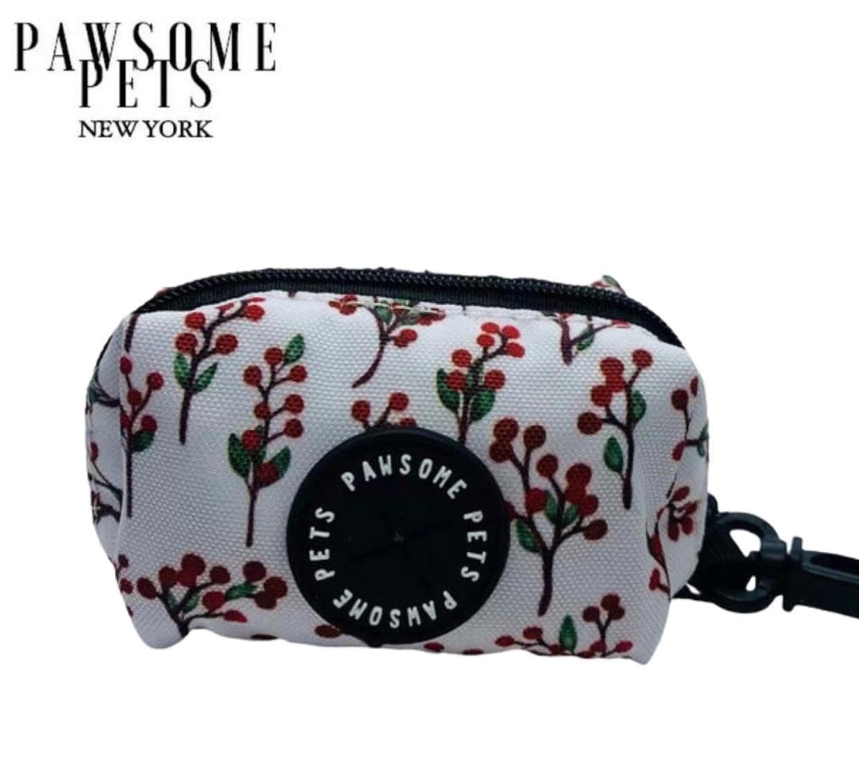 image-WASTE BAG HOLDER-RED FLORAL