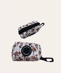 image-WASTE BAG HOLDER-RED FLORAL