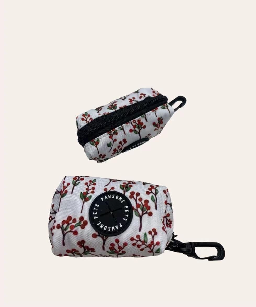 image-WASTE BAG HOLDER-RED FLORAL
