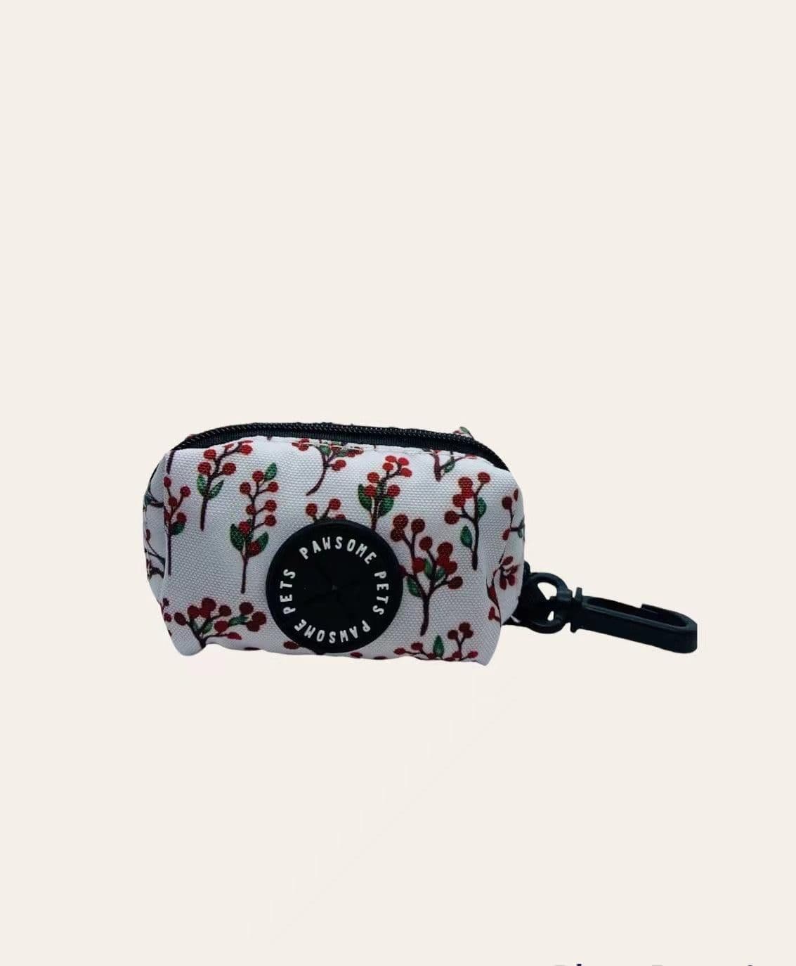 image-WASTE BAG HOLDER-RED FLORAL