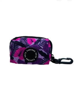 image-WASTE BAG HOLDER- HAWAII PURPLE FLORAL