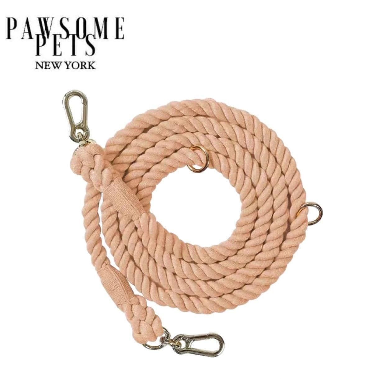 image-HANDS FREE DOG ROPE LEASH - COTTON CORAL