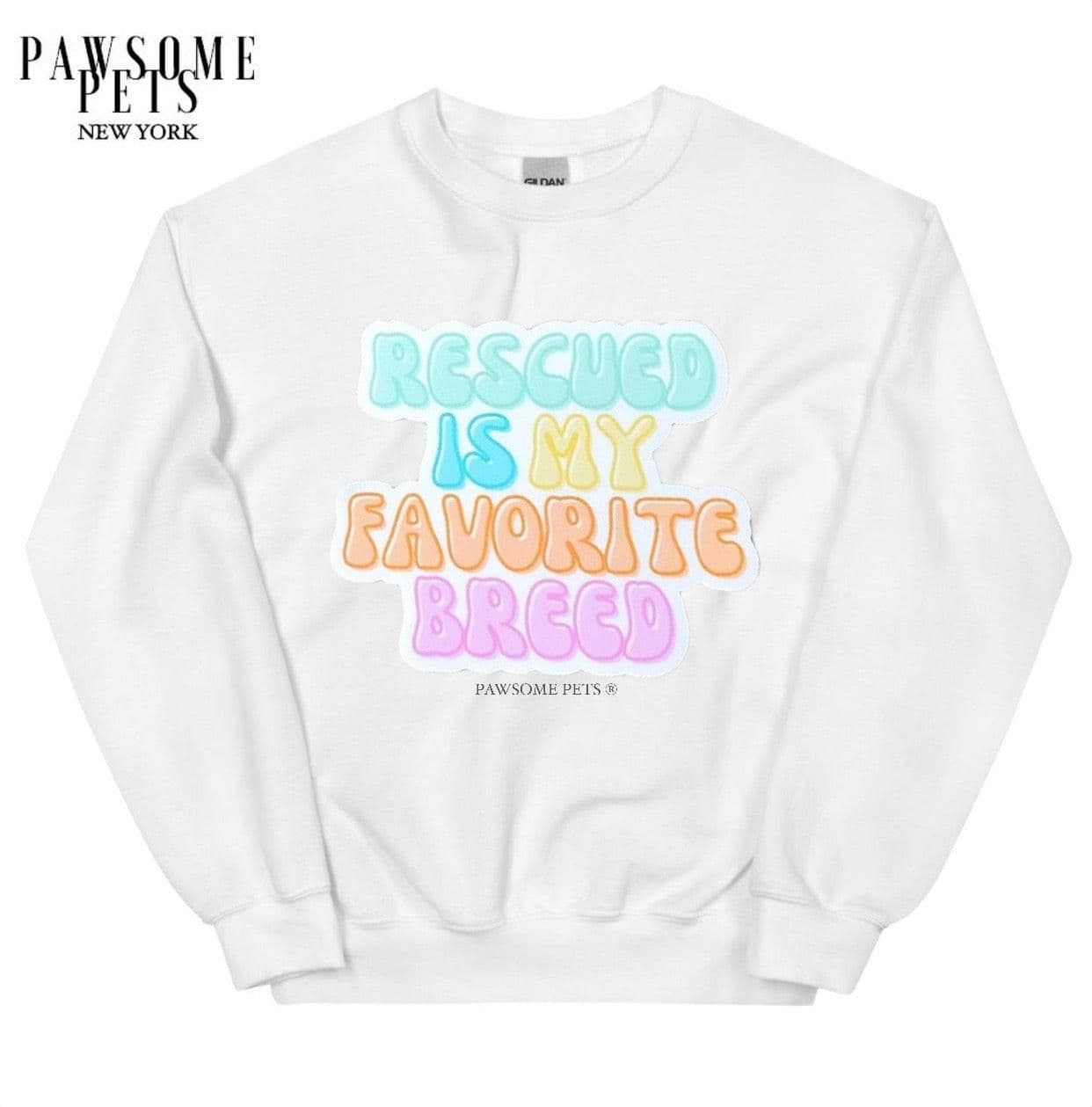 image-SWEATSHIRT - RESCUED IS MY FAVOURITE BREED