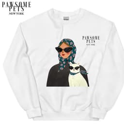 image-SWEATSHIRT - FASHION WITH CAT - DARK GREEN