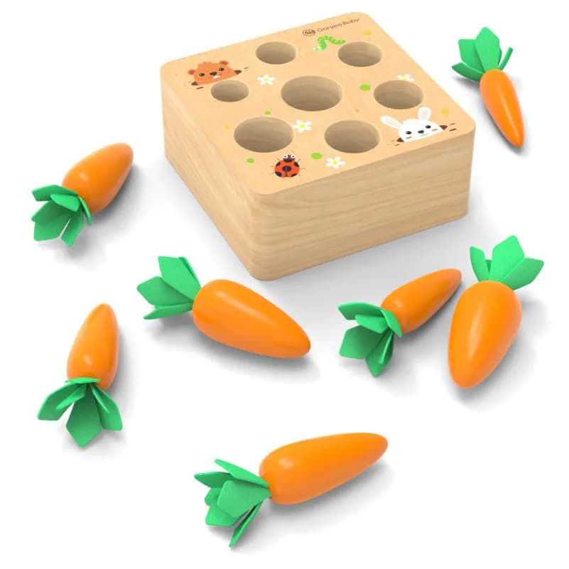 image-Baby Pulling Carrot Toys, Children’s Educational Intelligence, Putting Carrots Game 1-2-3-4-5-6 Years Old Girl Male