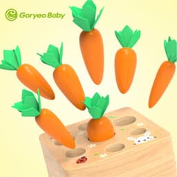 image-Baby Pulling Carrot Toys, Children’s Educational Intelligence, Putting Carrots Game 1-2-3-4-5-6 Years Old Girl Male