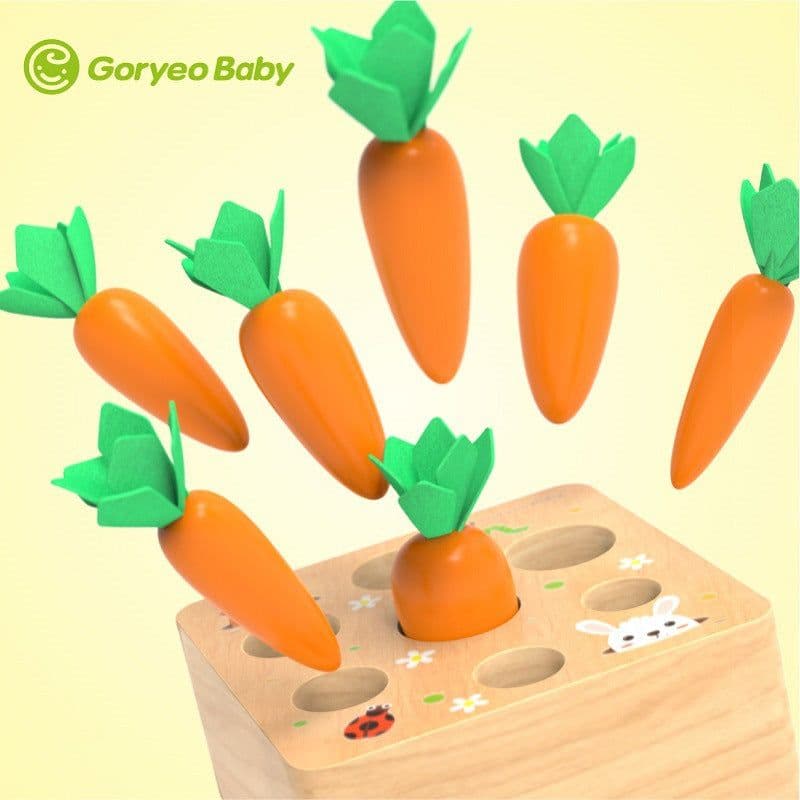 image-Baby Pulling Carrot Toys, Children’s Educational Intelligence, Putting Carrots Game 1-2-3-4-5-6 Years Old Girl Male