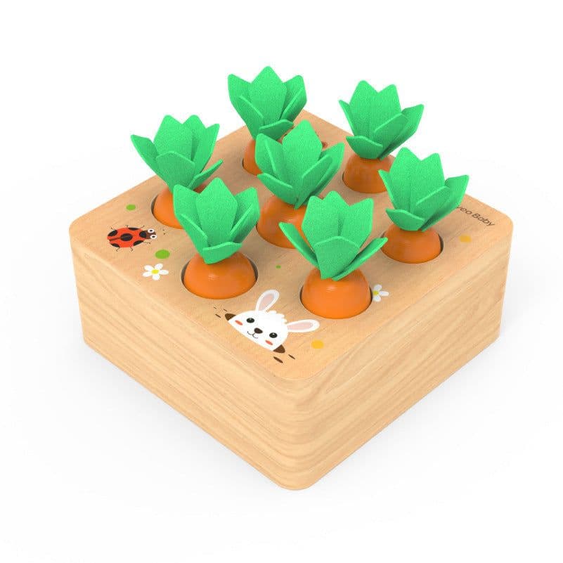 image-Baby Pulling Carrot Toys, Children’s Educational Intelligence, Putting Carrots Game 1-2-3-4-5-6 Years Old Girl Male