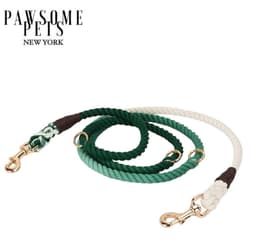 image-HANDS FREE DOG ROPE LEASH - OMBRE DARK GREEN