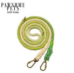 image-HANDS FREE DOG ROPE LEASH - OMBRE LIGHT GREEN