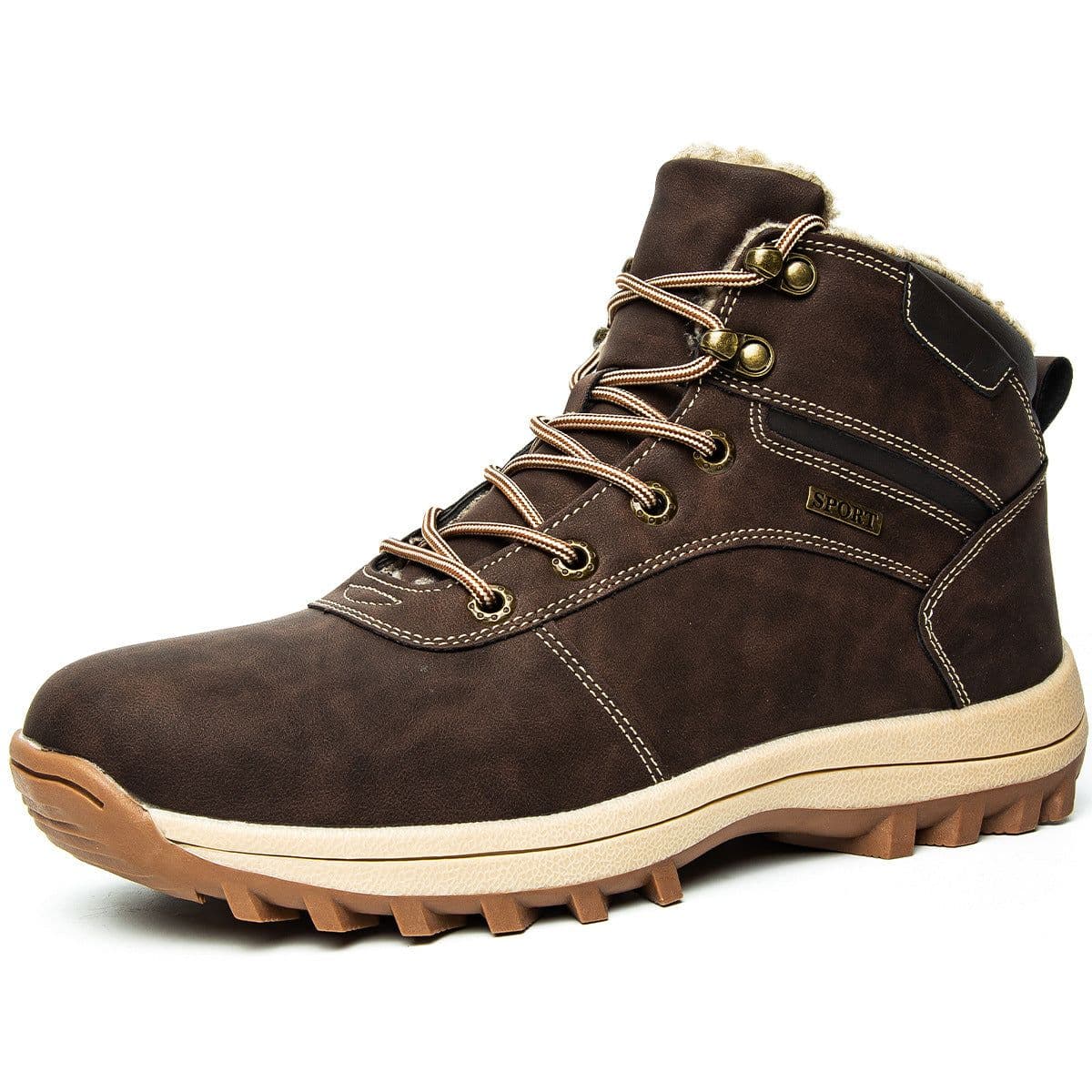 image-Winter large size cotton shoes for men plus velvet men's shoes snow boots for men outdoor sports hiking sports mountaineering shoes wholesale dropshipping