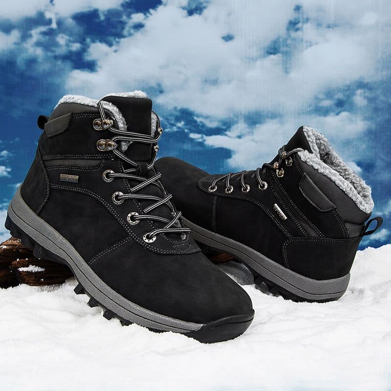 image-Winter large size cotton shoes for men plus velvet men's shoes snow boots for men outdoor sports hiking sports mountaineering shoes wholesale dropshipping
