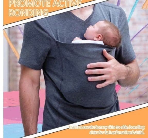 image-2021 Europe and America Amazon Kangaroo Mom Kangaroo Dad Multifunctional Clothes Parent-child Casual T-shirt Women